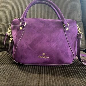 Nanette Lepore Purple Non-Leather Satchel Shoulder Bag Tassel